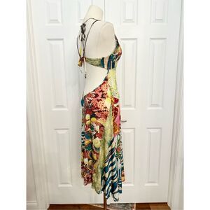 Y2K Just Cavalli Womens Multicolor Patchwork Maxi Dress Backless Midi (S/M)
